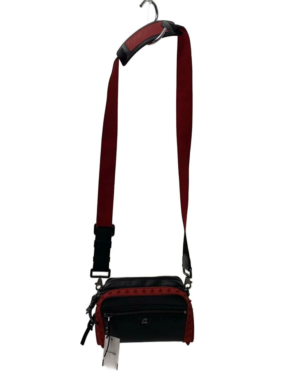 Christian Louboutin Loubitown Crossbody Bag calf leather black red